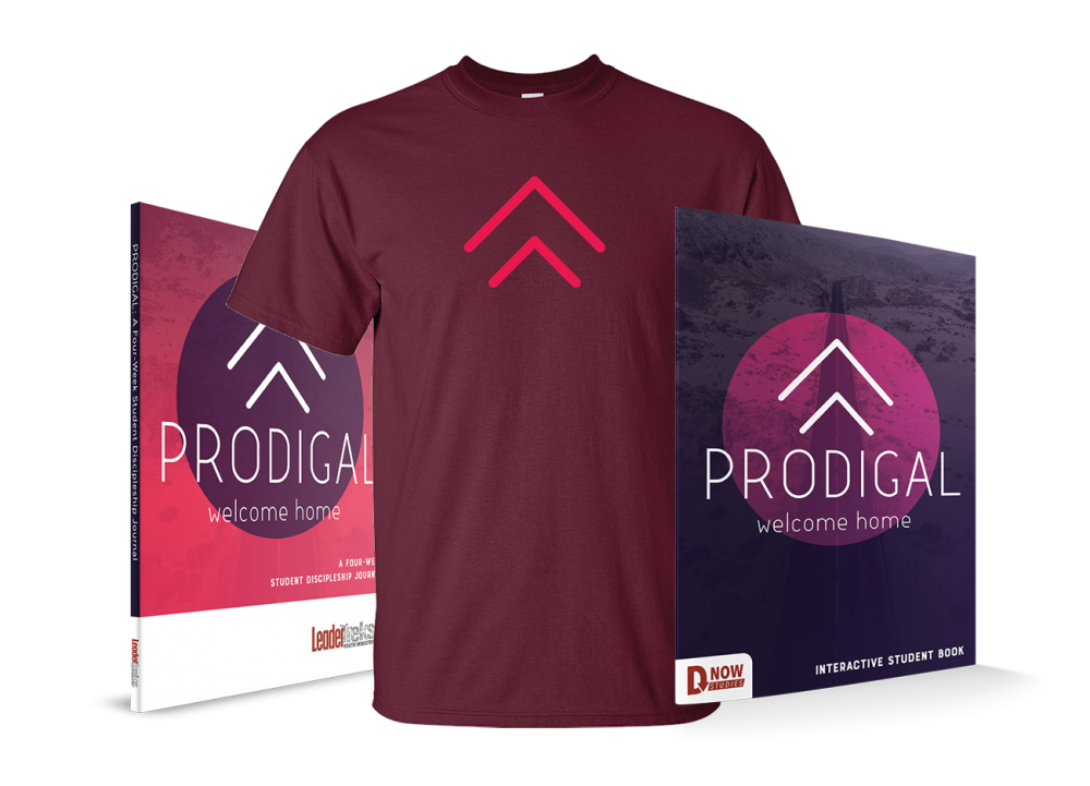 prodigal dnow studies super pack with tshirt follow up journal and student book