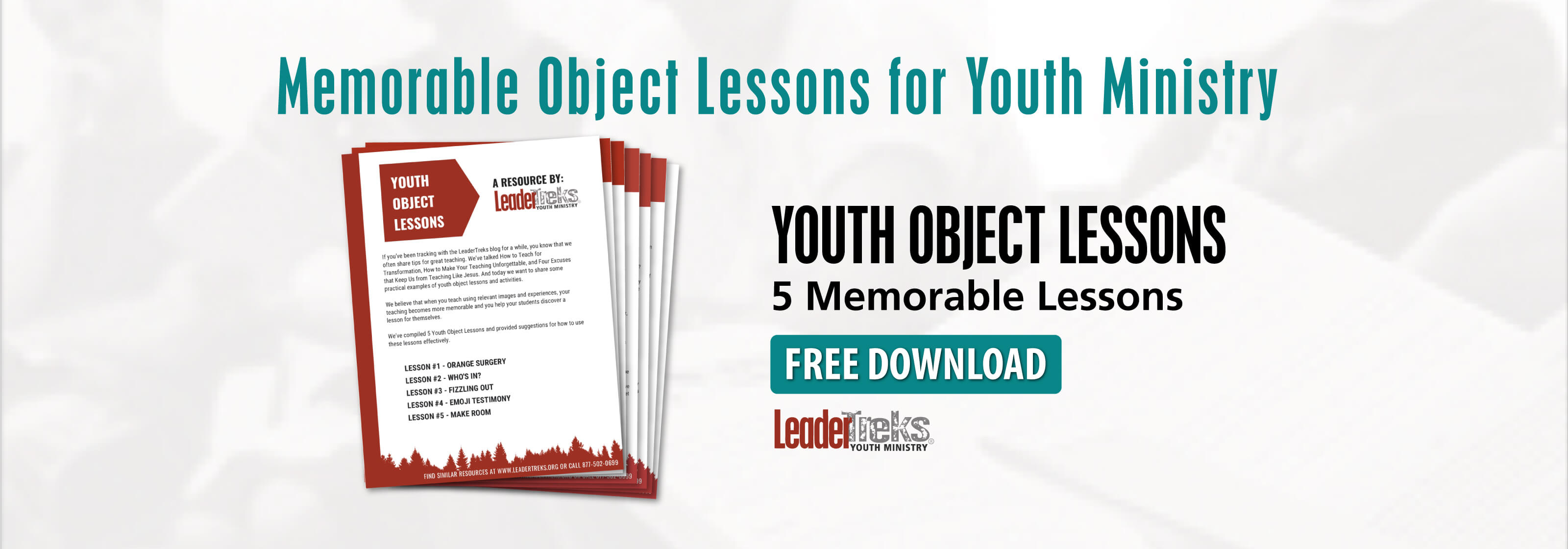 Free youth object lessons 5 memorable lessons leadertreks youth