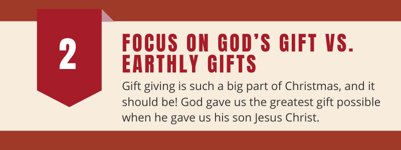 focus on God's gift this advent season